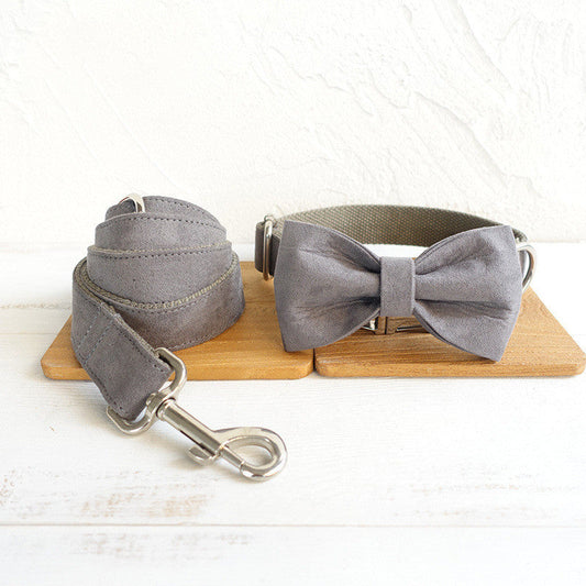 HKM-8779325 MUTTCO Polyester Pet Collar Bow Tie - Adjustable Sizes XS to XL