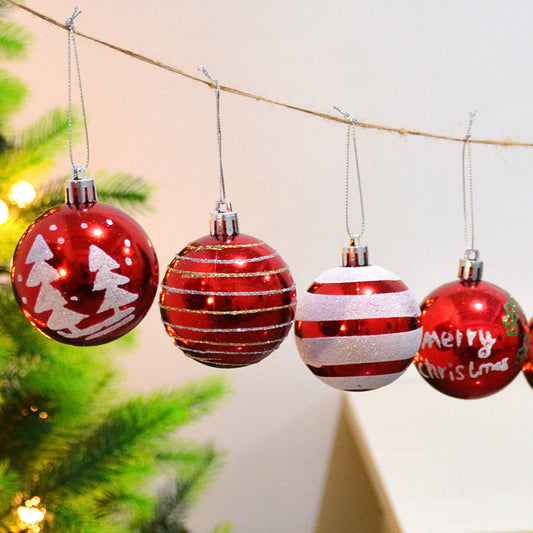 HKM-878547 Colorful Electroplated Christmas Ball Ornaments - 6cm, 24pcs Assorted Colors
