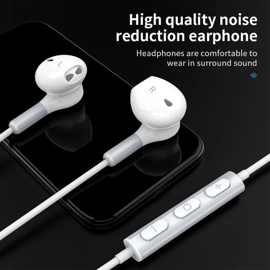 HKM-878931 USB-C Wired Magnetic Earbuds with Microphone for iPhone 15, OnePlus, and Sony Devices