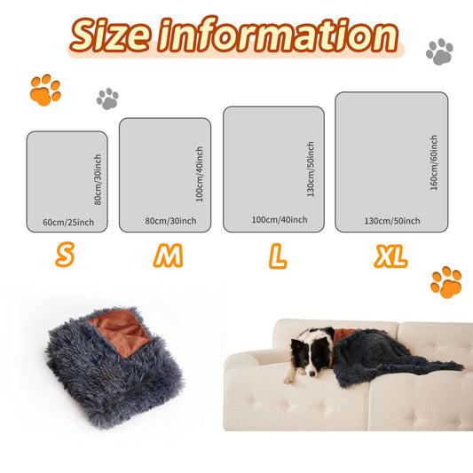 HKM-8817085 Plush Dual-Purpose Pet Blanket for Dogs and Cats - Soft Velvet, Four Seasons, Available in Multiple Sizes and Colors
