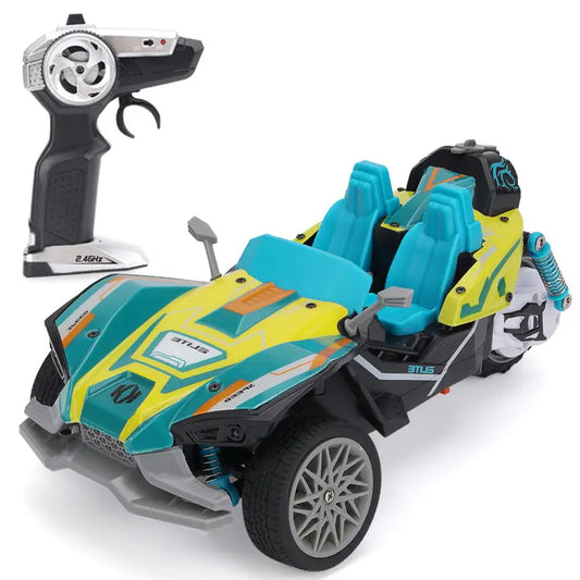 HKM-887251 Light Show Remote Control 3-Wheel Stunt Truck for Kids - Electric Indoor/Outdoor Toy, Ready-to-Go