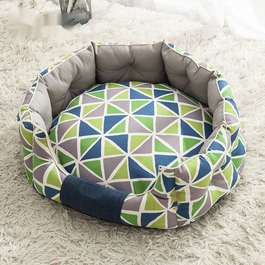 HKM-8885181 Round Winter Warm Dog and Cat Mattress - Removable and Washable Pet Bed in Multiple Colors and Sizes