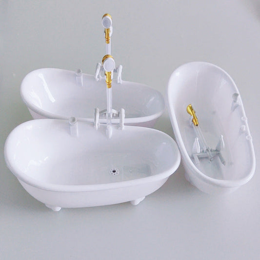 HKM-8888765 Automatic Bathtub Water Circulator Dispenser - Plastic, Powered by 3 AA Batteries, Compact Size 22x11x17cm