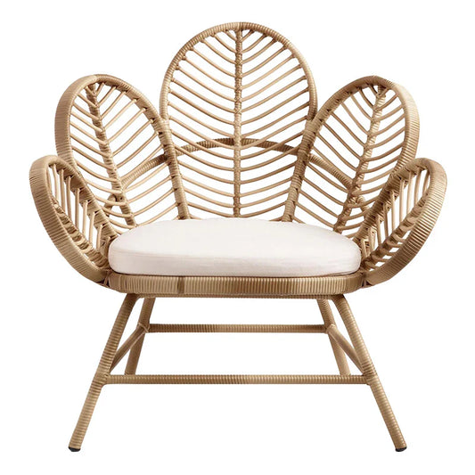 HKM-890003 Rattan Outdoor Sofa for Courtyards and Gardens - Stylish Lounge Chair for Balconies and Living Rooms