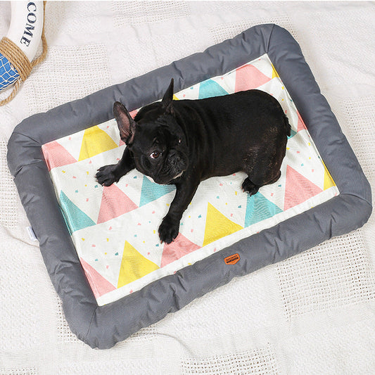 HKM-8904253 Cozy Pet Mat for Cats and Dogs - Soft Cloth, Available in Gray, Pink, and Blue