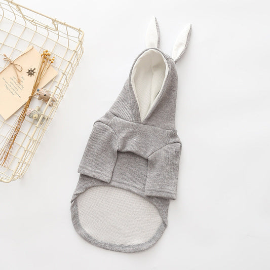 HKM-8933181 Knitted Sweater with Rabbit Ears for Small Dogs - Wool Material