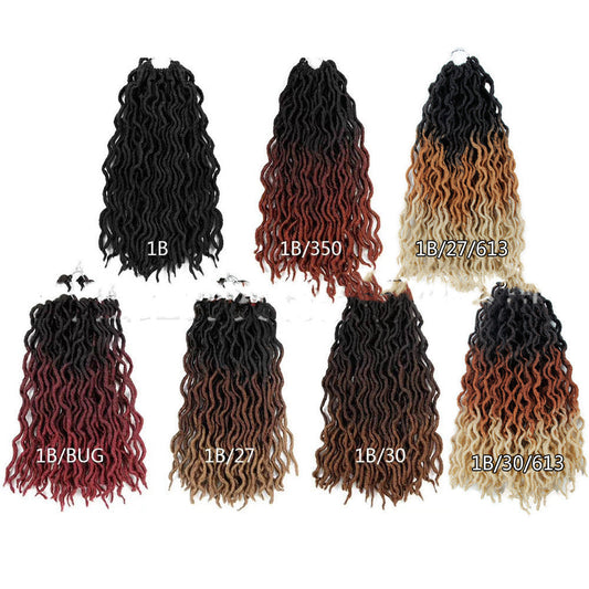HKM-895315 Ombre Curly Synthetic Crochet Hair Extensions for Ladies - Multiple Color Options Available