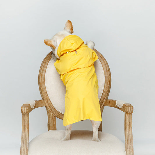 HKM-895507 Reflective Waterproof Raincoat for Dogs - Yellow or Gray, Sizes S to XXL
