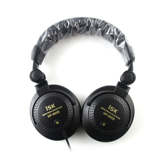 HKM-895955 Fully Enclosed Black Recording Monitor Headphones with 3m Signal Line and 200mW Power Output