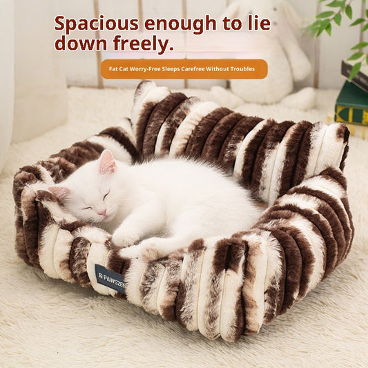 HKM-8967997 Large Plush Pet Sofa Bed for Cats - Available in Multiple Sizes and Colors