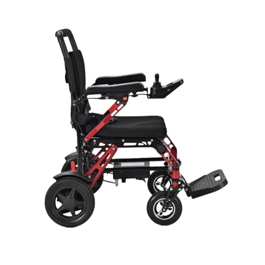 HKM-898067 Lightweight Foldable Electric Wheelchair with Reclining Feature – Magnesium Alloy Frame, 100kg Capacity, Removable Battery