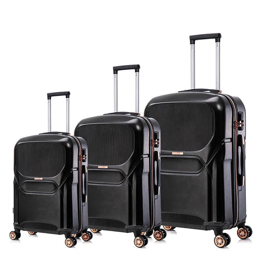 HKM-898579 Rolling Luggage Set with 4 Wheels and Customisable Tags