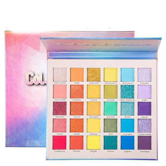 HKM-899411 30-Color Pearlescent Matte Glitter Eyeshadow Palette for All Skin Types