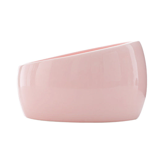 HKM-8995133 Ceramic Cat Food Bowl with Lead-Free Color Glaze, 1000ml Capacity, Enlarged Design for Easy Feeding