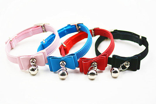 HKM-8996925 Cute Bow Tie Bell Collar for Small Dogs