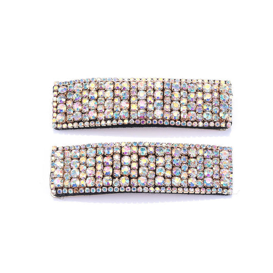 HKM-899923 Super Flashing Rhinestone Hairpin Set for Women - Geometric Alloy Clips