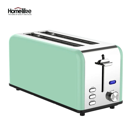 HKM-900243 4-Slice Electric Toaster with Smart Touch Screen and Dust Cover for Modern Kitchens