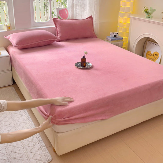 HKM-901331 Milk Fiber Bed Sheet Set - Modern Simplicity in Multiple Colors & Sizes