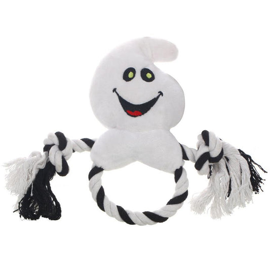 HKM-901843 Halloween-Themed Dog Toy: Durable Cotton Rope Knot with Vocal Training Features