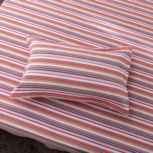 HKM-908563 Combed Cotton Extra-Thick Striped Bed Linen Sets for 1.5m and 1.8m Beds in Multiple Colors