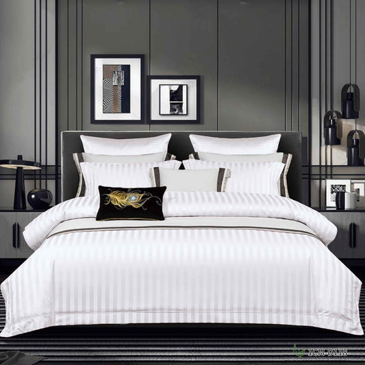 HKM-908563 Geometric Pattern Flower Bedding Set with Quilt Cover and Pillowcases, Multiple Sizes Available