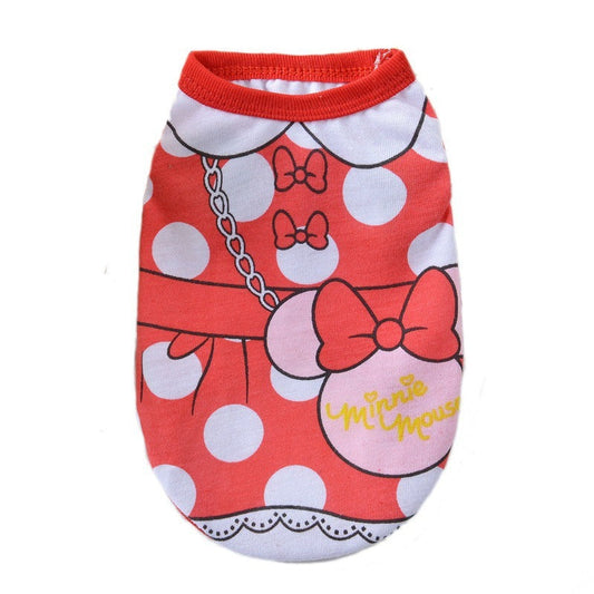 HKM-910419 Pure Cotton Pet Vest for Dogs - Spring/Summer Styles in Stripes and Solid Colors, XS-XXL Sizes