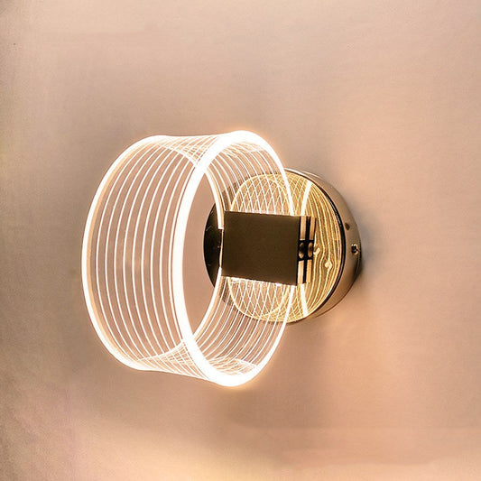 HKM-913555 Modern LED Wall Lamp with Adjustable Two-Color Light for Various Spaces