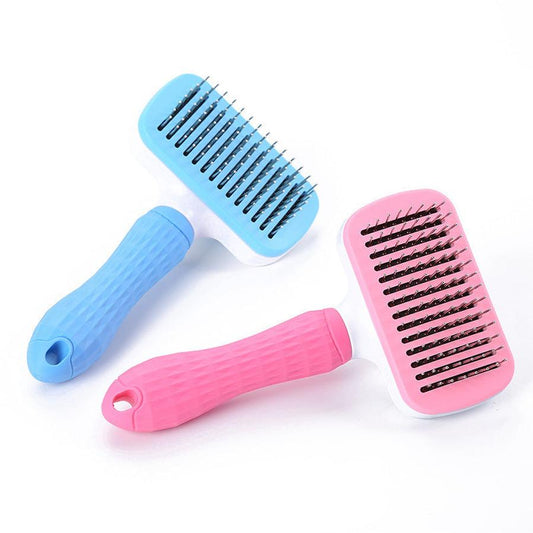 HKM-917203 Self-Cleaning Thick Needle Pet Grooming Comb for Cats and Dogs