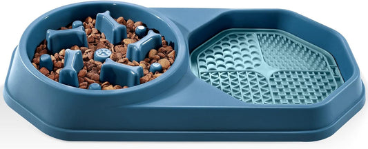 HKM-9200573 Interactive Slow Feeder Dog Bowl for Healthy Eating, Anti-Gulping Design to Prevent Choking and Bloat