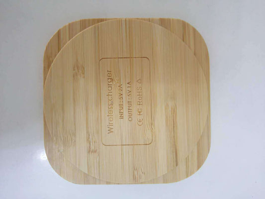 HKM-922771 Bamboo Wireless Charger 5W with Over-Temperature and Overcurrent Protection