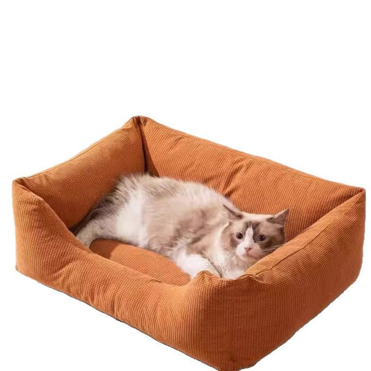 HKM-9251389 Universal Winter Warm Pet Bed - Scratch and Bite Resistant, Removable & Washable, Available in Multiple Sizes and Colors
