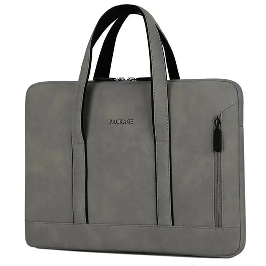 HKM-925907 Slim Vintage PU Leather Laptop Shoulder Briefcase for Women