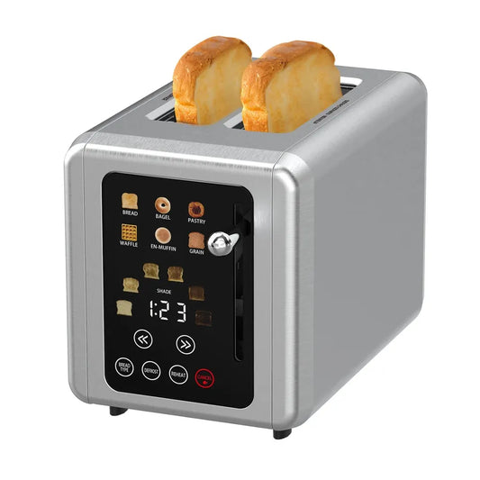 HKM-927251 Automatic 2-Slice Stainless Steel Bread Toaster with Fast Heating Function