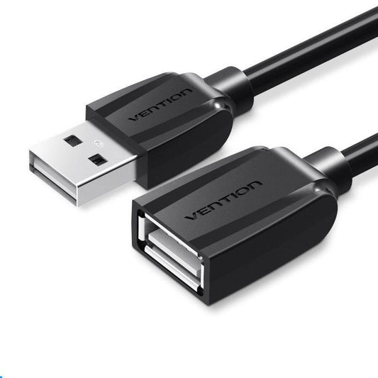 HKM-931347 USB Male to Female Wireless Network Card Extension Cable - Oxygen-Free Copper, 0.5m to 5m Lengths, Black