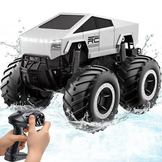 HKM-934227 Amphibious Remote Control Tesla Cybertruck for Kids - 4-Channel Electric Off-Road RC Vehicle