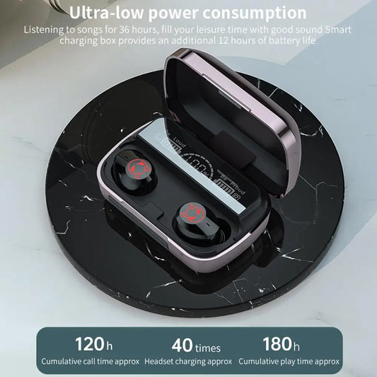 HKM-934419 Wireless Sports Earbuds with 1200mAh Charging Case - Waterproof TWS Earphones for Xiaomi
