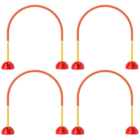 HKM-935763 4-Piece Adjustable Width Dog Agility Equipment Set with Carry Bag - Portable Training Course in Orange and Yellow