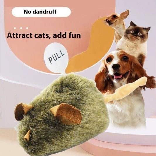 HKM-9374269 Plush Interactive Little Mouse with Sound for Cats - Engaging Pet Toy
