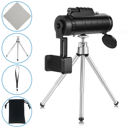 HKM-937939 40X60 Monocular Telescope for Outdoor Activities, with High-Quality Optical Components and Dual Focus Capability