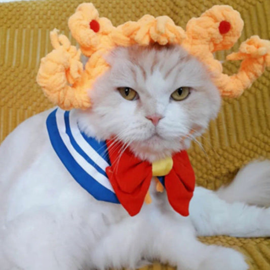 HKM-938387 Double Dough-Twist Style Cat Headgear - Handmade Plaits in Various Colors