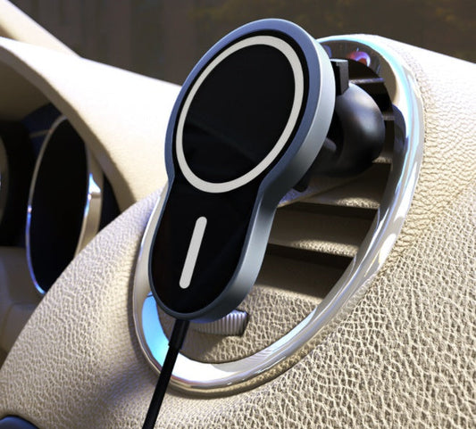 HKM-943187 Magnetic Wireless Charging Bracket for Smartphones with Car Compatibility