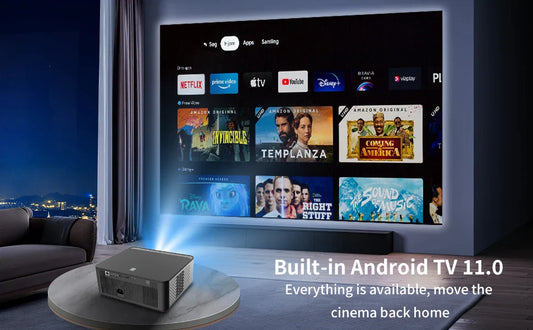 HKM-943827 Z8 Smart Projector with 800 ANSI Full HD and Android Support, Electronic Trapezoid Correction