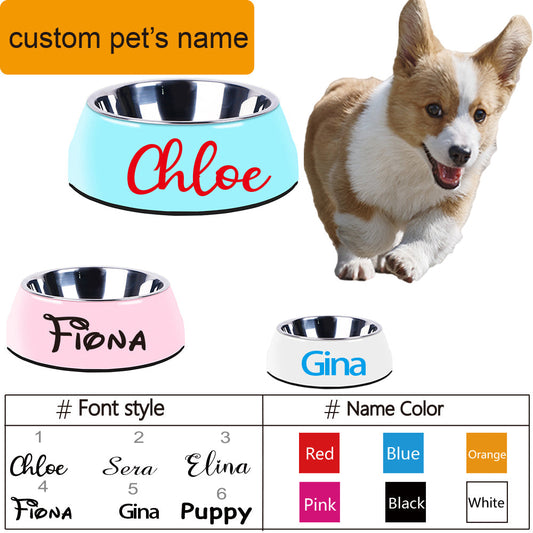 HKM-9444157 Classic Round Stainless Steel Food Bowls for Dogs and Cats - Various Colors and Sizes