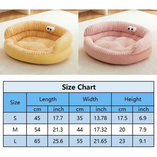HKM-9463485 Cozy Plush Pet Bed for Cats and Dogs - Soft, Warm, Washable Winter Sleeping Pad