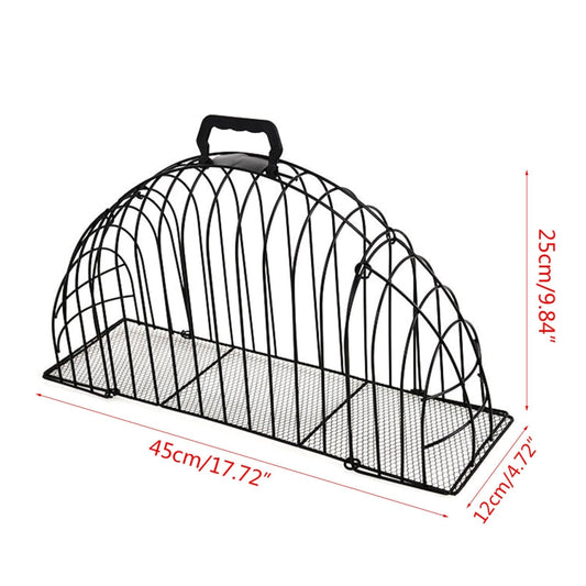HKM-9472829 Stainless Steel Cat Bath and Transport Cage for Pets Under 3 kg - Compact Size 46.5*14*17.5cm