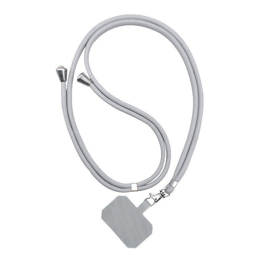 HKM-948307 Electroplated Carbon Fiber Universal Card Phone Case Lanyard in Multiple Colors