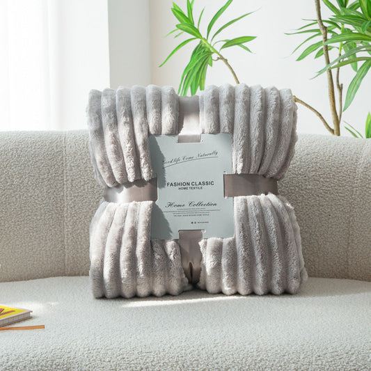 HKM-949075 Cozy Flannel Drawstring Blanket Sofa Cover – Multiple Sizes and Colors Available