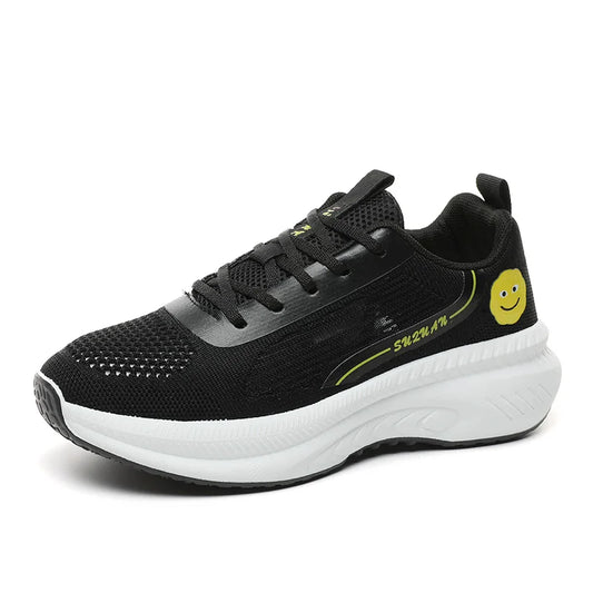 HKM-950611 K2510 New Women's Shoes Trendy Mesh Shoes Breathable Thick Sole Increase Versatile Mesh Sports Shoes for Students