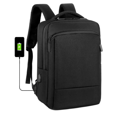 HKM-953747 Waterproof Nylon 15.6 Inch Laptop Backpack with USB Charging Port for Business Travel