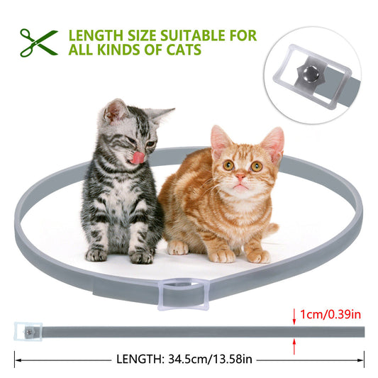 HKM-9544253 Adjustable Pet Insect Repellent Collar - Cat Gray, Suitable for Various Occasions and Seasons